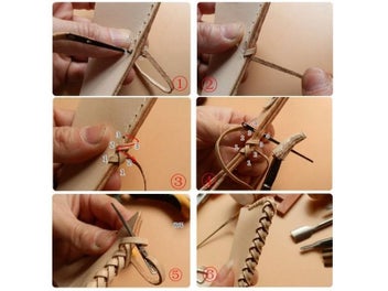 Listing 5 of 8 for New 2pcs DIY Leather Sewing Craft Tool Leather Knitting Needle Double Hole