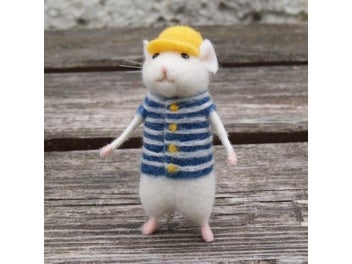 Listing 3 of 7 for Non-Finished Felt Kit Women Lovely Mice Mouse Handmade Animal Toy Doll Wool