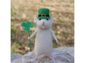 Listing 4 of 7 for Non-Finished Felt Kit Women Lovely Mice Mouse Handmade Animal Toy Doll Wool