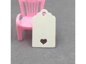 Listing 5 of 11 for 100 Pcs Scalloped Kraft Paper Card / Blank Tag / Wedding Favour Gift Tag Price