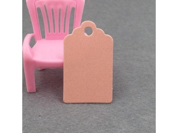Listing 6 of 11 for 100 Pcs Scalloped Kraft Paper Card / Blank Tag / Wedding Favour Gift Tag Price