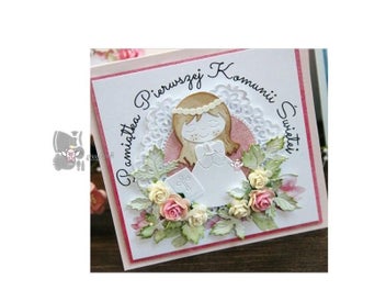 Listing 5 of 9 for Mmao Crafts Metal Steel Cutting Dies New Praying Boy Girl Stencil For DIY