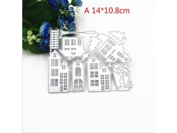 Listing 6 of 9 for Cutting Dies Christmas House Scrapbooking Dies Metal Craft Die Cut Stamps