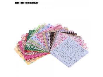 Listing 6 of 8 for 50pcs 10cmx10cm Fabric Patches Stash Cotton Fabric Charm Packs Patchwork Fabric