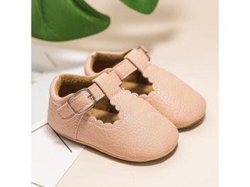 Listing 5 of 11 for KIDSUN Newborn Baby Boy Girl Shoes Stripe PU Leather Toddler Rubber Sole