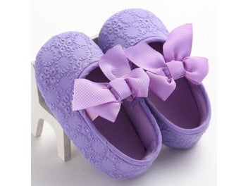Listing 9 of 11 for Infant Baby Girl Shoes 0-18M 3 Colors With Bowknot And Soft Sole For First