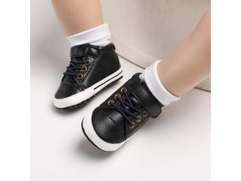 Listing 3 of 10 for Baby Boy Spring Autumn Flat Leather Shoes 0-18M Newborn Toddler Anti Slip