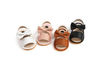 Listing 3 of 10 for Baby Boy Girl Summer Toddler Flats Sandals Soft Rubber Sole Anti-Slip Bowknot