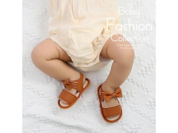Listing 5 of 10 for Baby Boy Girl Summer Toddler Flats Sandals Soft Rubber Sole Anti-Slip Bowknot