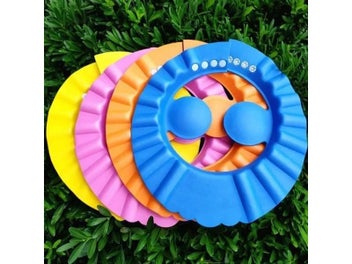 Listing 3 of 10 for Adjustable Waterproof PVC Bath Cap For Baby Shower Bathing