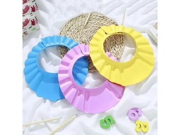 Listing 5 of 10 for Adjustable Waterproof PVC Bath Cap For Baby Shower Bathing