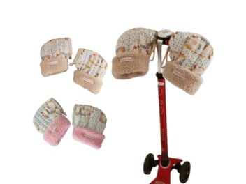 Listing 3 of 10 for 1 Pair Cartoon Pattern Children's Car Gloves Scooter Mittens Warm And Soft Hand