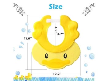 Listing 7 of 10 for Kids Wash Hair Shield Cap Hippos Style For Baby Bathing