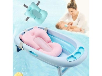 Listing 4 of 10 for Baby Shower Bath Tub Pad Newborn Bathtub Mat Safety Cushion