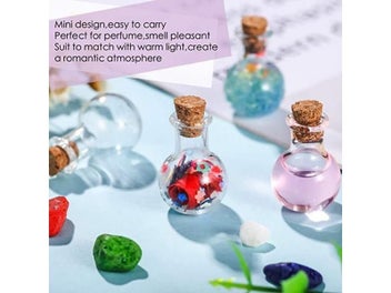 Listing 5 of 13 for 10 Pcs Mini Glass Bottles Clear Drifting Bottles Small Wishing Bottles With