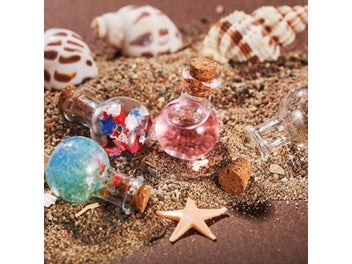 Listing 7 of 13 for 10 Pcs Mini Glass Bottles Clear Drifting Bottles Small Wishing Bottles With