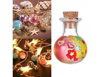 Listing 8 of 13 for 10 Pcs Mini Glass Bottles Clear Drifting Bottles Small Wishing Bottles With