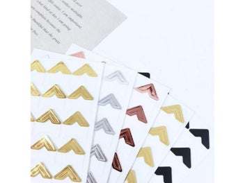 Listing 3 of 9 for 120 Pcs/Lot 5 Sheets Vintage Corner Kraft Paper Stickers For Photo Albums Decor