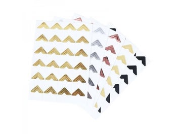 Listing 7 of 9 for 120 Pcs/Lot 5 Sheets Vintage Corner Kraft Paper Stickers For Photo Albums Decor