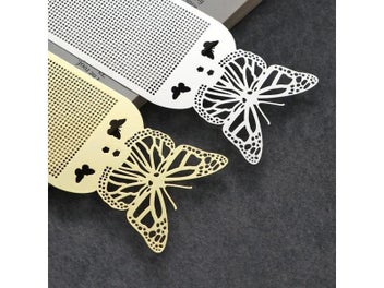 Listing 6 of 9 for 1pc Butterfly Owl Cross Stitch Bookmark Metal Silver Golden Needlework