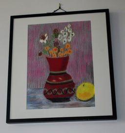 Listing 7 of 20 for +++ VIBRANT ORIGINAL PASTEL STILL LIFE PAINTING +++