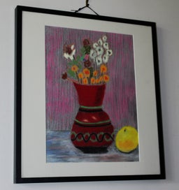 Listing 6 of 20 for +++ VIBRANT ORIGINAL PASTEL STILL LIFE PAINTING +++