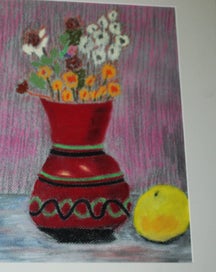 Listing 16 of 20 for +++ VIBRANT ORIGINAL PASTEL STILL LIFE PAINTING +++