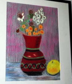 Listing 18 of 20 for +++ VIBRANT ORIGINAL PASTEL STILL LIFE PAINTING +++