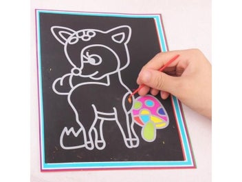 Listing 5 of 8 for 10 Pcs 13x 9.8cm Scratch Art Paper Magic Painting Paper With Drawing Stick For