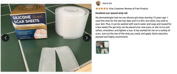 Listing 20 of 20 for Silicone Scar Sheets Silicone Scar Tape Roll Scar Silicone Strips 4cm x 3m