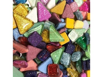 Listing 6 of 8 for 120g 70pcs Colorful Glitter Shiny Craft Material Glass Mosaic Tiles Bulk For