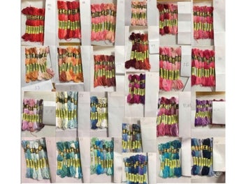 Listing 3 of 9 for HH CXC Multicolor Cross Stitch Cotton Sewing Skeins Kit DMC Thread Floss DIY