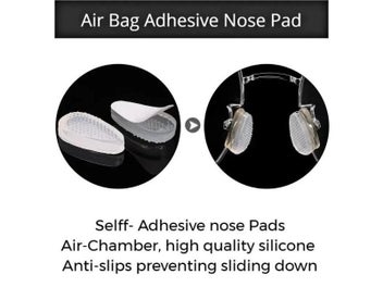 Listing 6 of 9 for Silicone Glasses Nose Pads Soft Non Slip Air Cushion For Holder Transparent