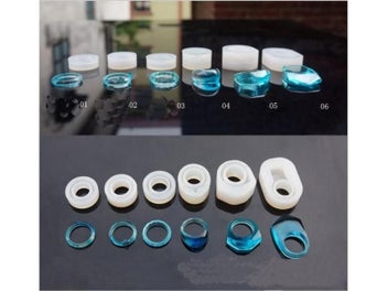 Listing 6 of 8 for 6 Pieces Assorted DIY Silicone Ring Mold For Resin Jewelry Making Craft