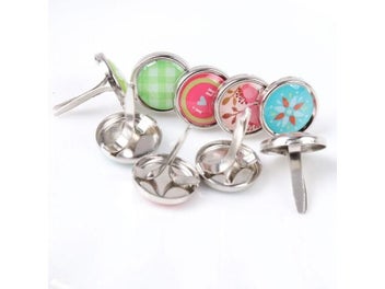 Listing 1 of 8 for 20pcs Mixed Round Metal Brad Studs Spikes Scrapbooking Embellishment Fastener