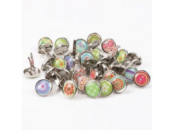 Listing 3 of 8 for 20pcs Mixed Round Metal Brad Studs Spikes Scrapbooking Embellishment Fastener