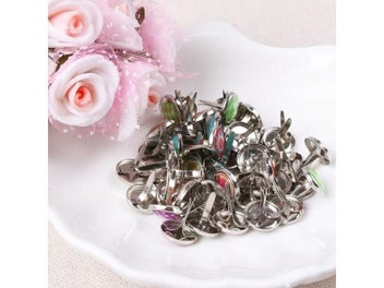 Listing 5 of 8 for 20pcs Mixed Round Metal Brad Studs Spikes Scrapbooking Embellishment Fastener