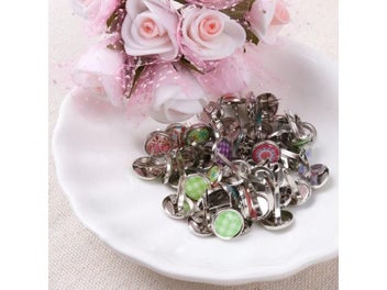 Listing 6 of 8 for 20pcs Mixed Round Metal Brad Studs Spikes Scrapbooking Embellishment Fastener