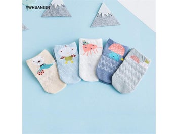 Listing 4 of 10 for 5 Pairs/lot Cotton Boy Child Socks Infants Summer Mesh Socks For Newborns Baby