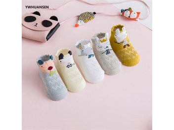 Listing 7 of 10 for 5 Pairs/lot Cotton Boy Child Socks Infants Summer Mesh Socks For Newborns Baby