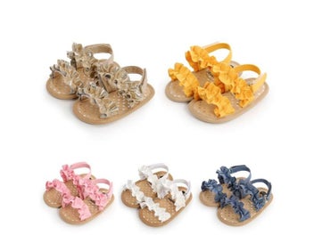 Listing 4 of 10 for Citgeett Summer 0-18M Baby Girl Shoes Toddler Flats Sandals Soft Rubber Sole