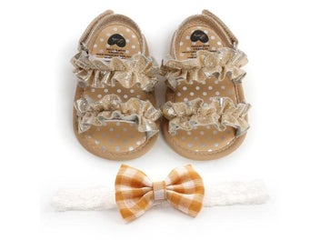 Listing 6 of 10 for Citgeett Summer 0-18M Baby Girl Shoes Toddler Flats Sandals Soft Rubber Sole