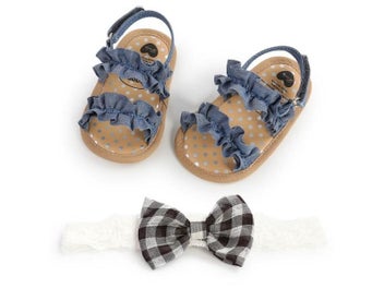 Listing 8 of 10 for Citgeett Summer 0-18M Baby Girl Shoes Toddler Flats Sandals Soft Rubber Sole