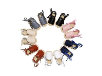 Listing 3 of 10 for New Baby Boys Girls Casual Shoes Cute Summer Lace Up Sandals Soft Anti-Slip