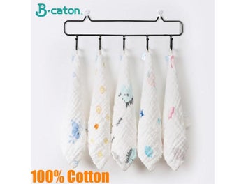 Listing 3 of 9 for 5PCS Baby Bath Towel 6-Layer Gauze Hand Wipe For Newborns