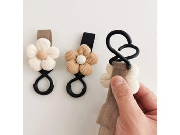 Listing 8 of 10 for Baby Stroller Hook Sweet Flower Children Cart Umbrella Hanging Bag Storage Loop