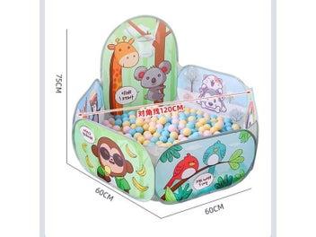 Listing 8 of 10 for 1.2M Cartoon Ball Pit Dry Pool Balls Kids Playpen Basketball Hoop Playpen