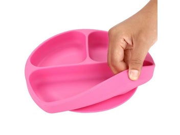 Listing 5 of 10 for Children's Baby Silicone Sucker Bowl Tableware Set With Smile Face