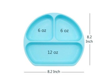 Listing 6 of 10 for Children's Baby Silicone Sucker Bowl Tableware Set With Smile Face