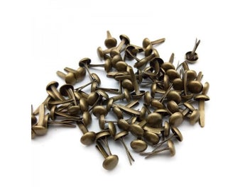 Listing 4 of 8 for FISHWAVES 100pcs Bronze Vintage Metal Brads Diy Photo Album And Crafts